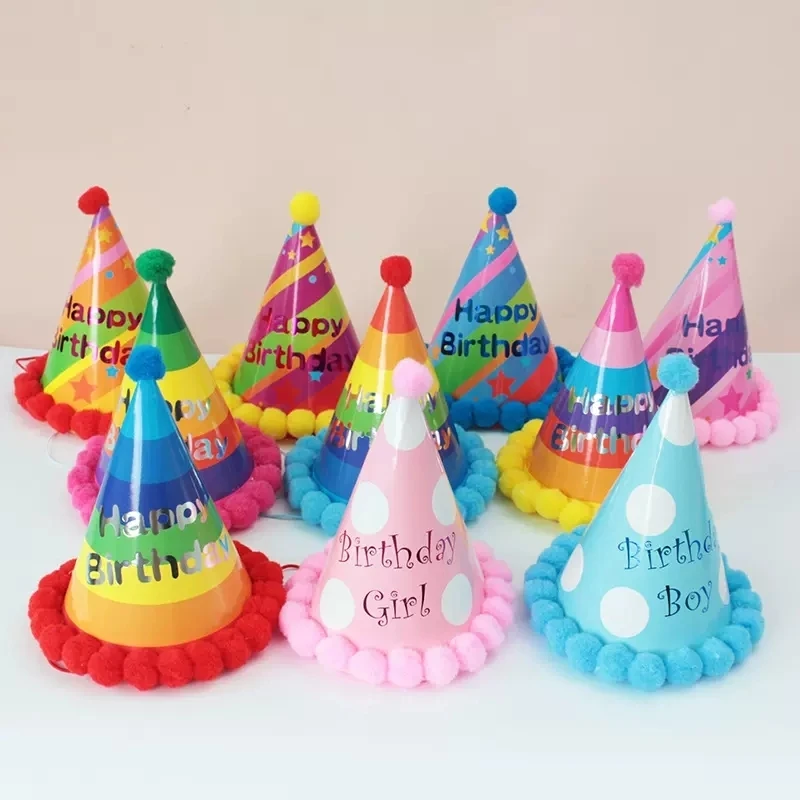 マジックライト鮮やかなレインボーコーンパーティーハットガールズボーイズキッズと大人の誕生日お祝いパーティー 1