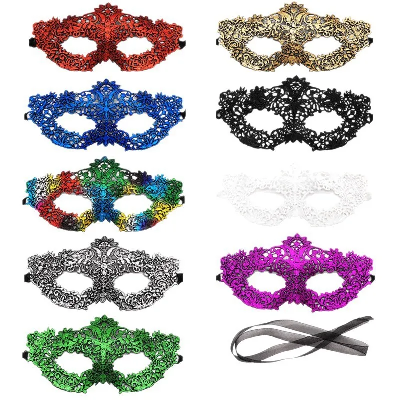Magic Lights Women Lace Eye Mask for Halloween Costume Party 1