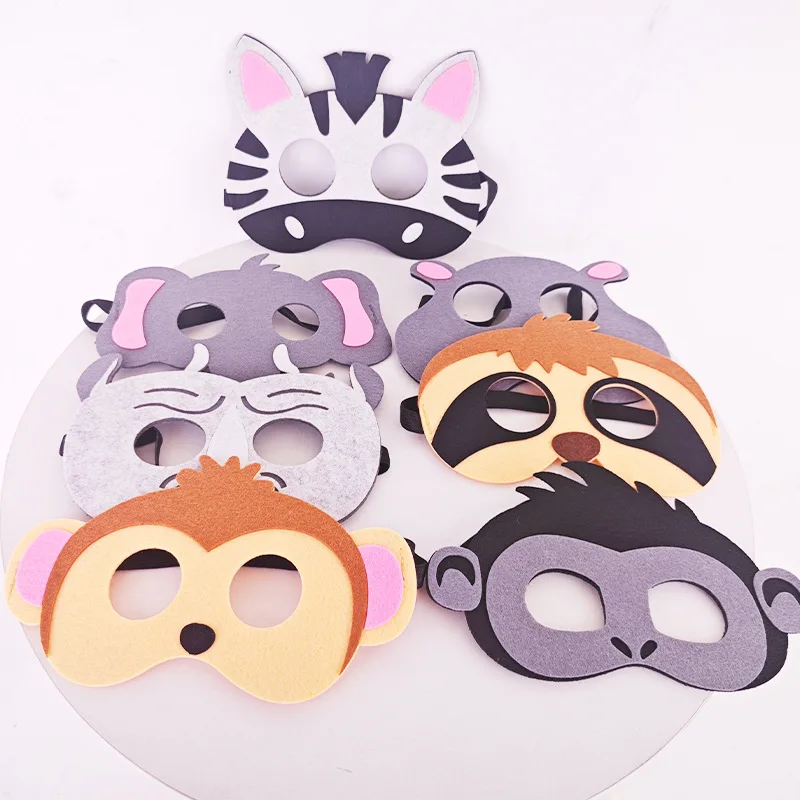 Magic Lights Children Felt Animals Mask for Party Performance Parent-Child Activity Costume Birthday Celebration 1
