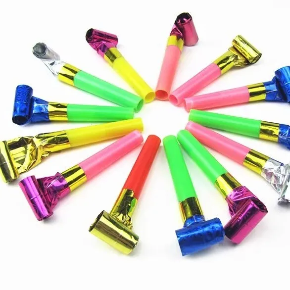 Luces mágicas coloridas ruidosas para la fiesta sopladores para niños bocadera de cumpleaños bocina silbatos 1