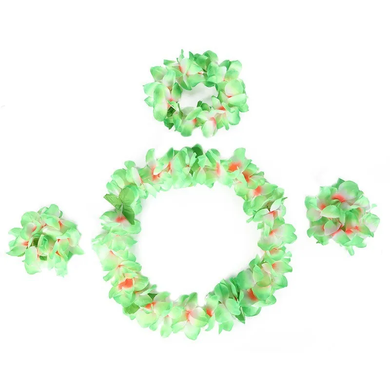 Magic Lights 4pcs Hawaii Party Wear Carlands for Summer Beach Pool Birthday Firstmon حفل توزيع الجوائز اللوازم (الأخضر) 1