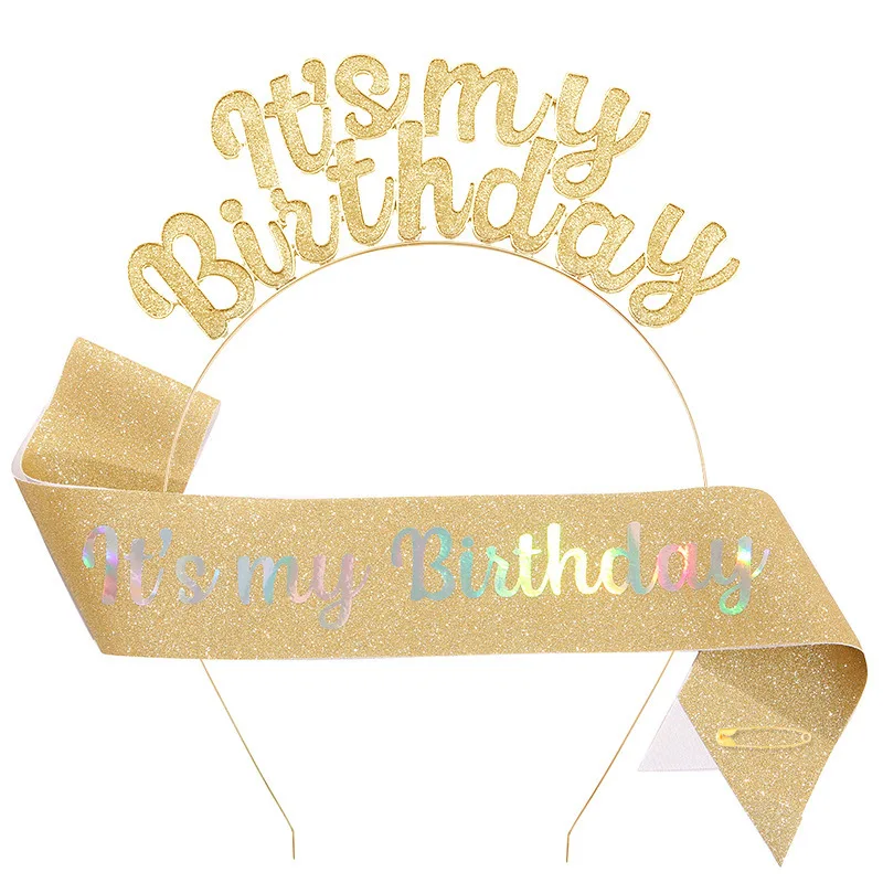 Luces mágicas para la fiesta de cumpleaños de tela brillo para niños suministros de decoración de fiesta de cumpleaños para adultos (oro) 1