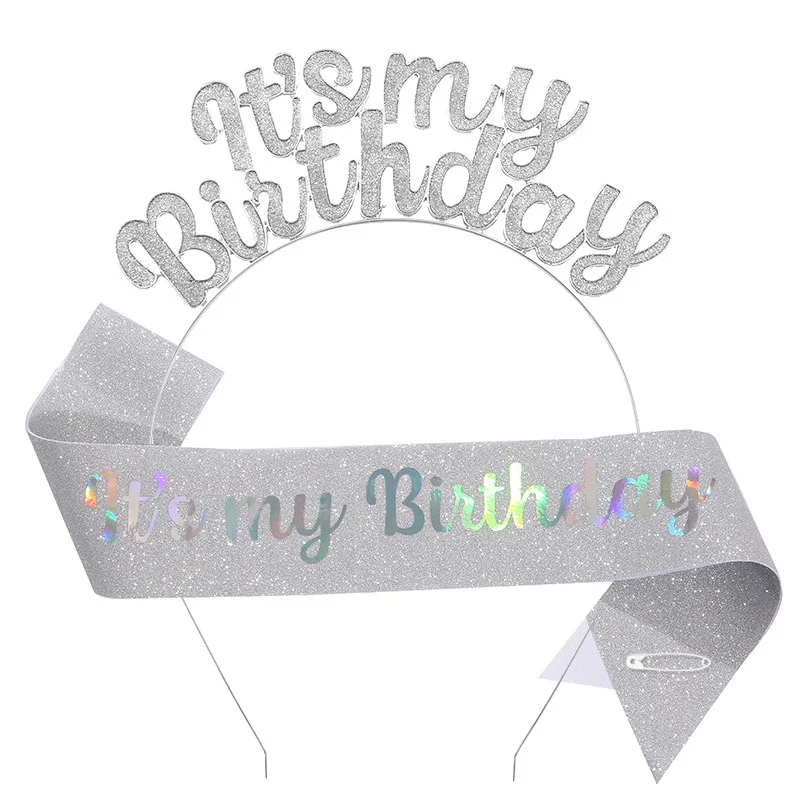 Luces mágicas para la fiesta de cumpleaños de tela brillo para niños suministros de decoración de fiesta de cumpleaños para niños (plata) 1