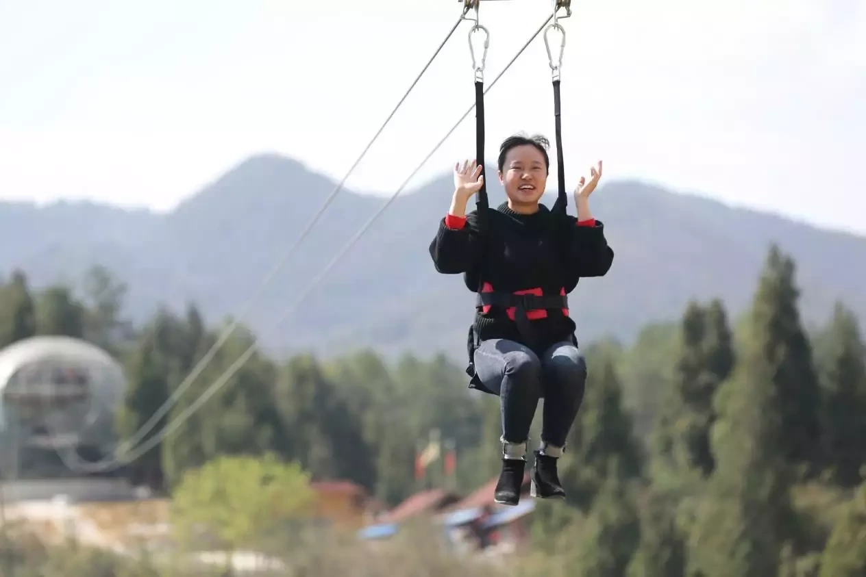 Zip Line in Mountain amusement park rides 1
