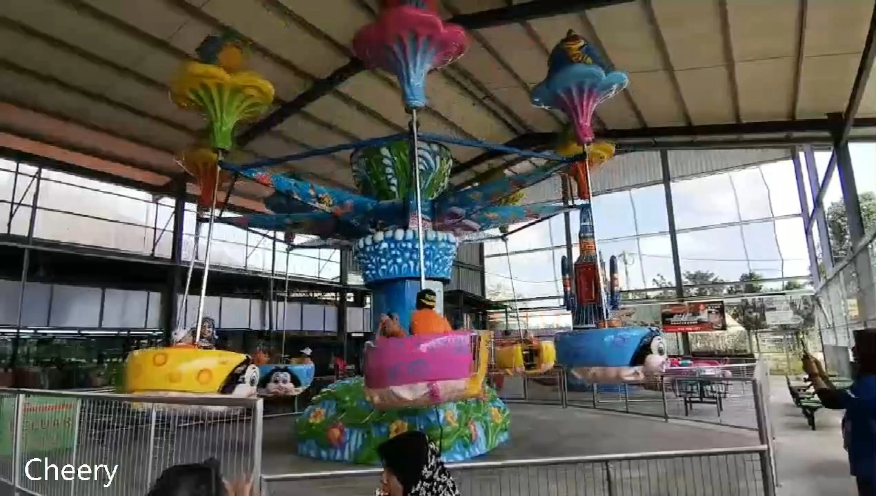 Interactive Rocking Head Spinning Jellyfish Ride for Amusement Parks 1