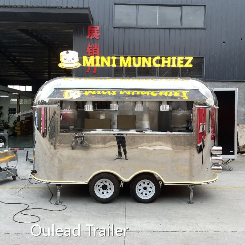Oulead Trailer Ice Cream Van for Sale 4000*2100*2350 Ice Cream Van for Salefactory Direct Supply 1