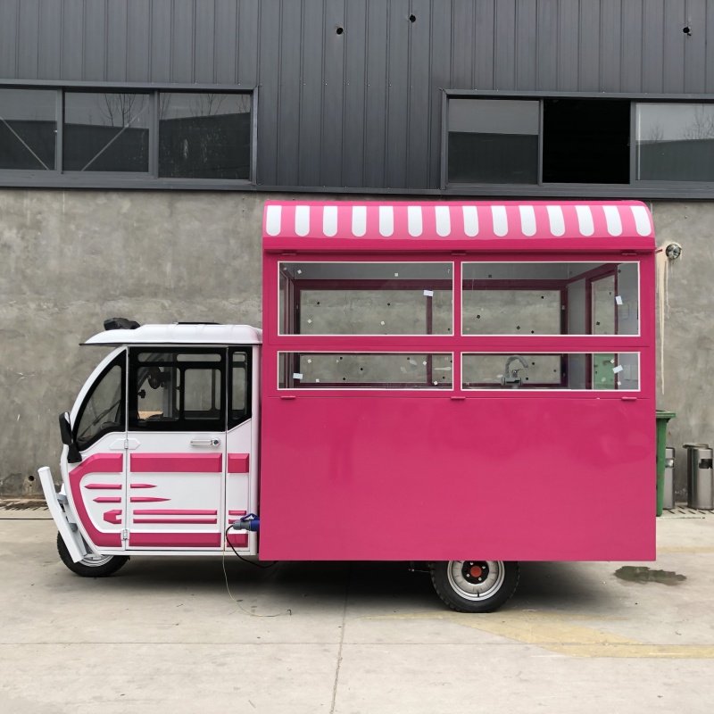 Mobile Food Truck Hot Dog Pizza Hamburger Cart Electric Tricycle Food Cart 3