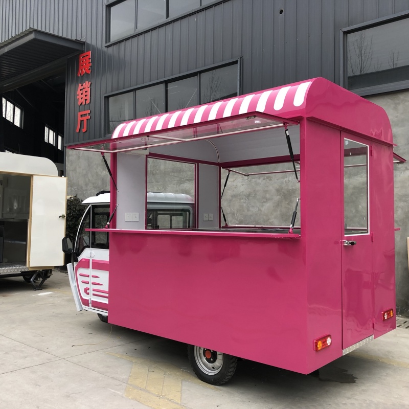Mobile Food Truck Hot Dog Pizza Hamburger Cart Electric Tricycle Food Cart 4