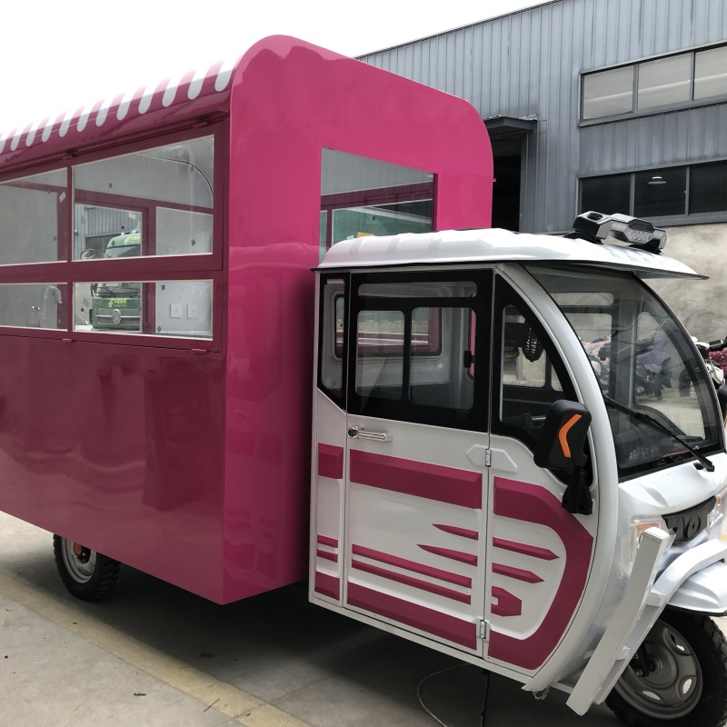 Mobile Food Truck Hot Dog Pizza Hamburger Cart Electric Tricycle Food Cart 5