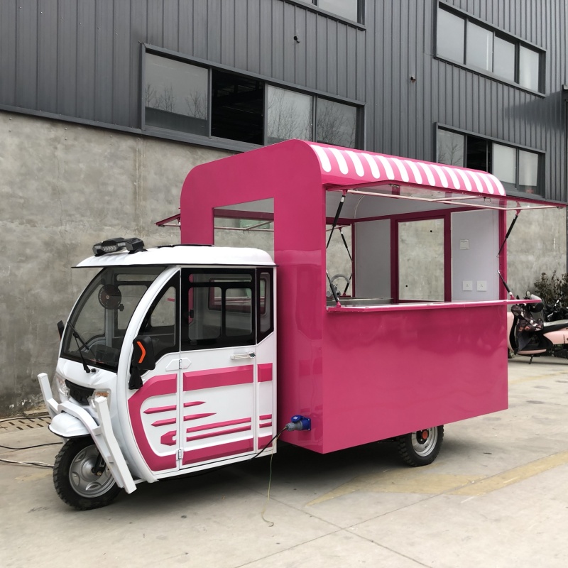Mobile Food Truck Hot Dog Pizza Hamburger Cart Electric Tricycle Food Cart 6