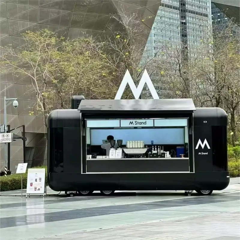 New Mobile Fast Food Vending Trailer Truck Mobile Kitchen Bbq Coffee Hot Dog Pizza Cart Food Trailer 1