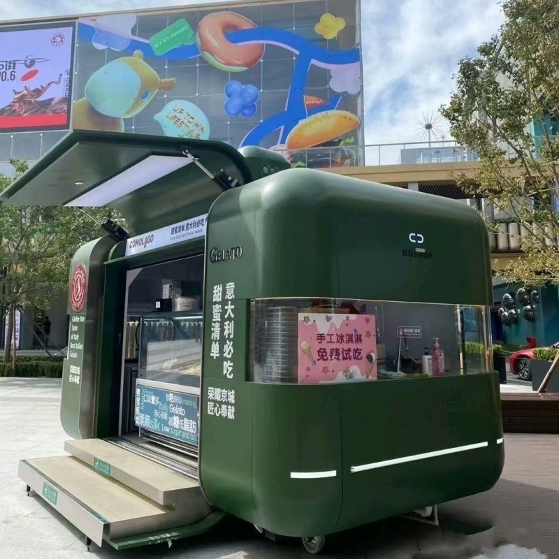 New Mobile Fast Food Vending Trailer Truck Mobile Kitchen Bbq Coffee Hot Dog Pizza Cart Food Trailer 7