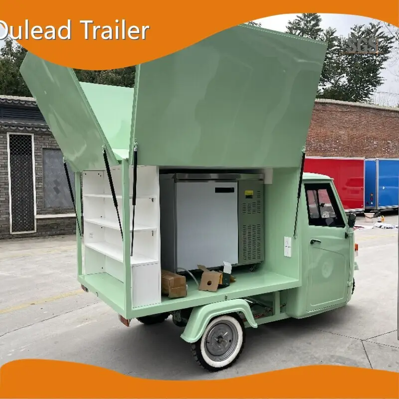 Oulead Trailer Vintage Trailer Food Truck Shipping by Sea Vintage Trailer Food Truckfactory Direct Supply 1