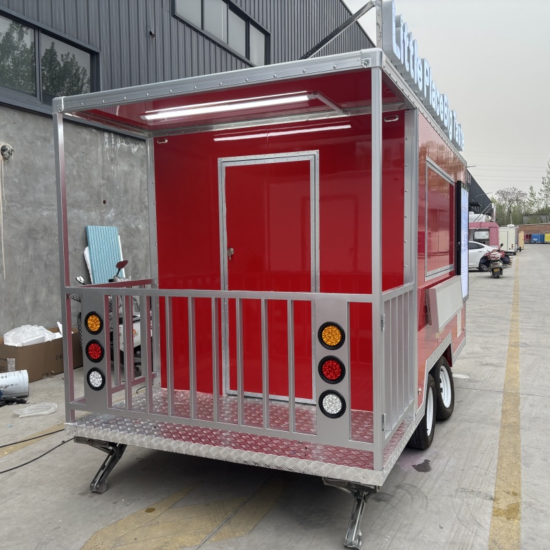 Custom Size Street Mobile Kitchen Pizza Concession Bar Food Trailer Tacos Truck Restaurant Fast Food Cart Kiosk Bbq Food Truck 9