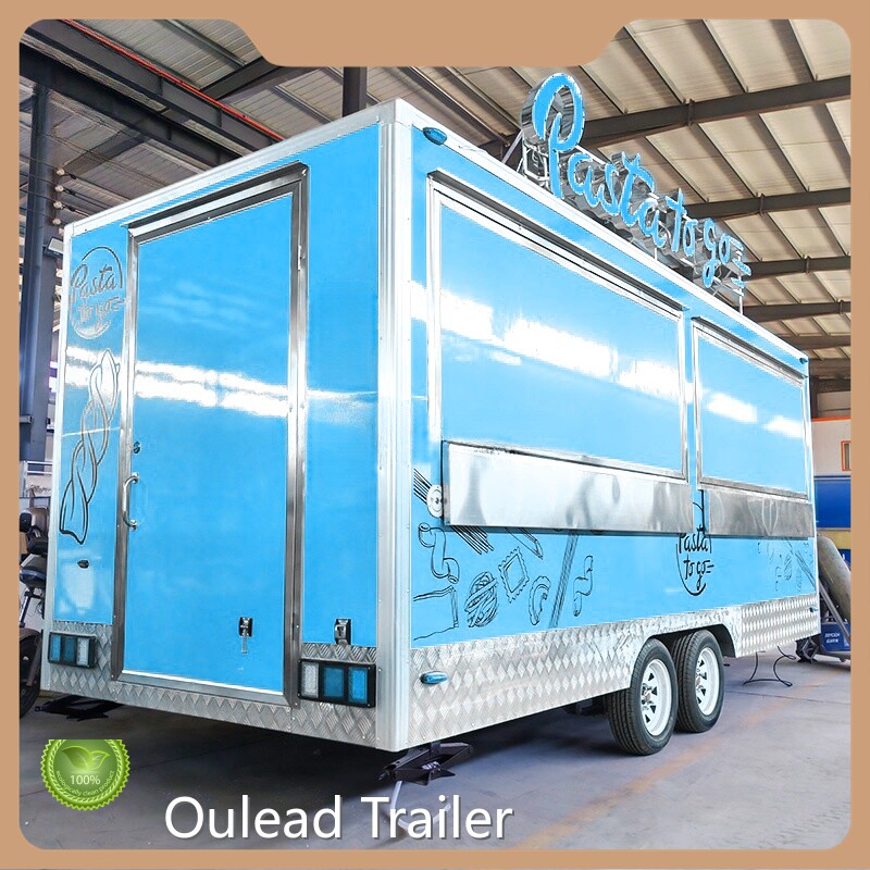 Construction Restroom Trailers Square Food Trailer 4000*2000*2350mmsupplier 1