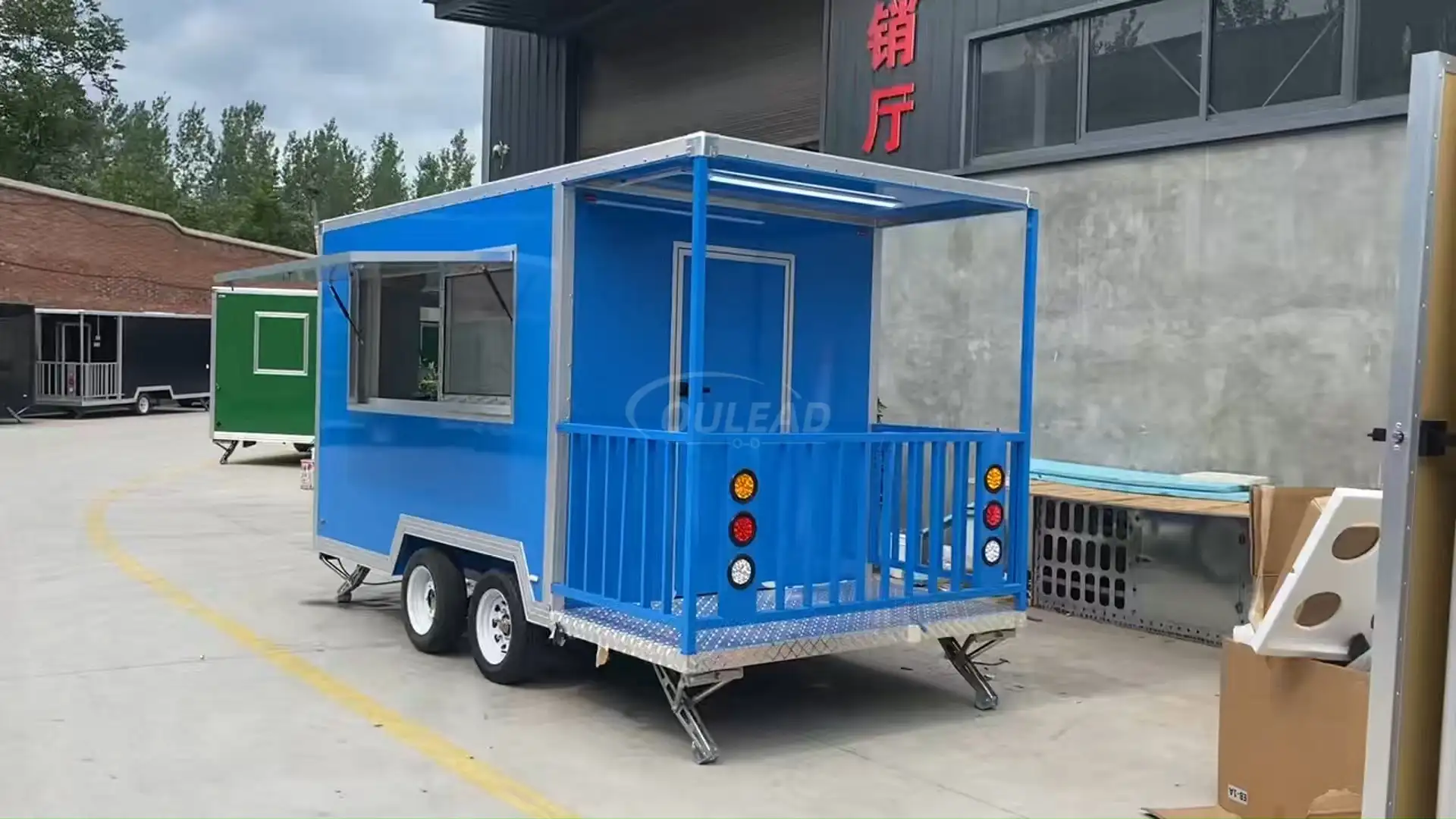 STAND OUT in Style! Stunning Blue Square Trailer Kitchens – Certified & Ready to Roll! 1