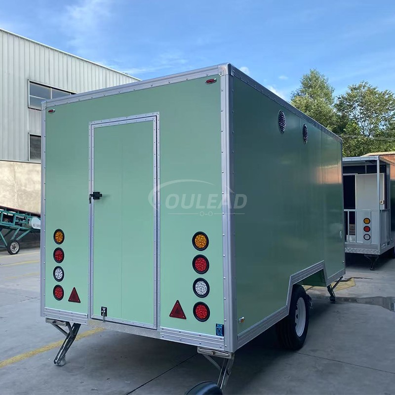 Tráiler de comida verde menta personalizado | Ventana única para la ventana del carro de venta móvil del carrito 3