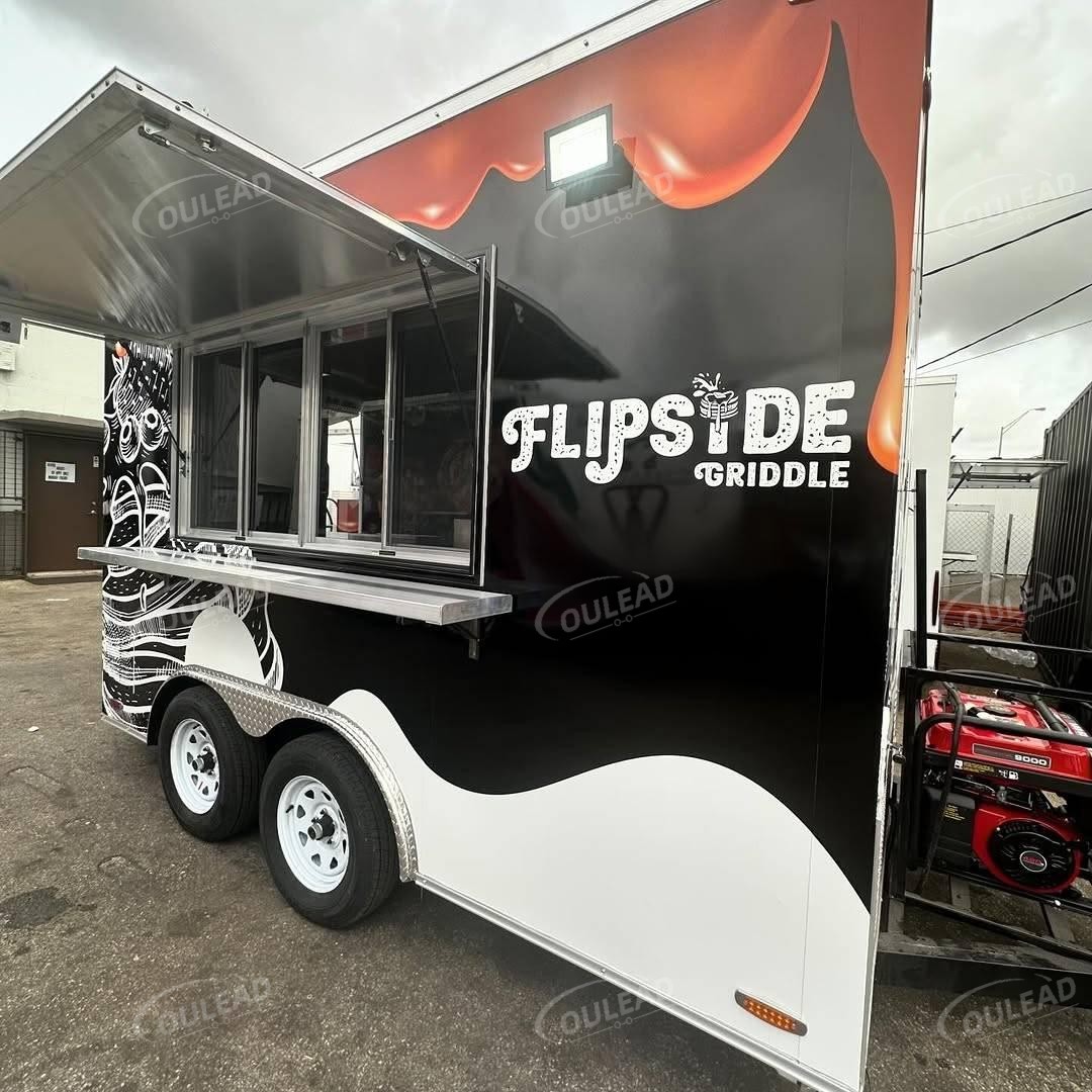 Monochrome Graffiti - Art Dual - Axle Food Trailer 4