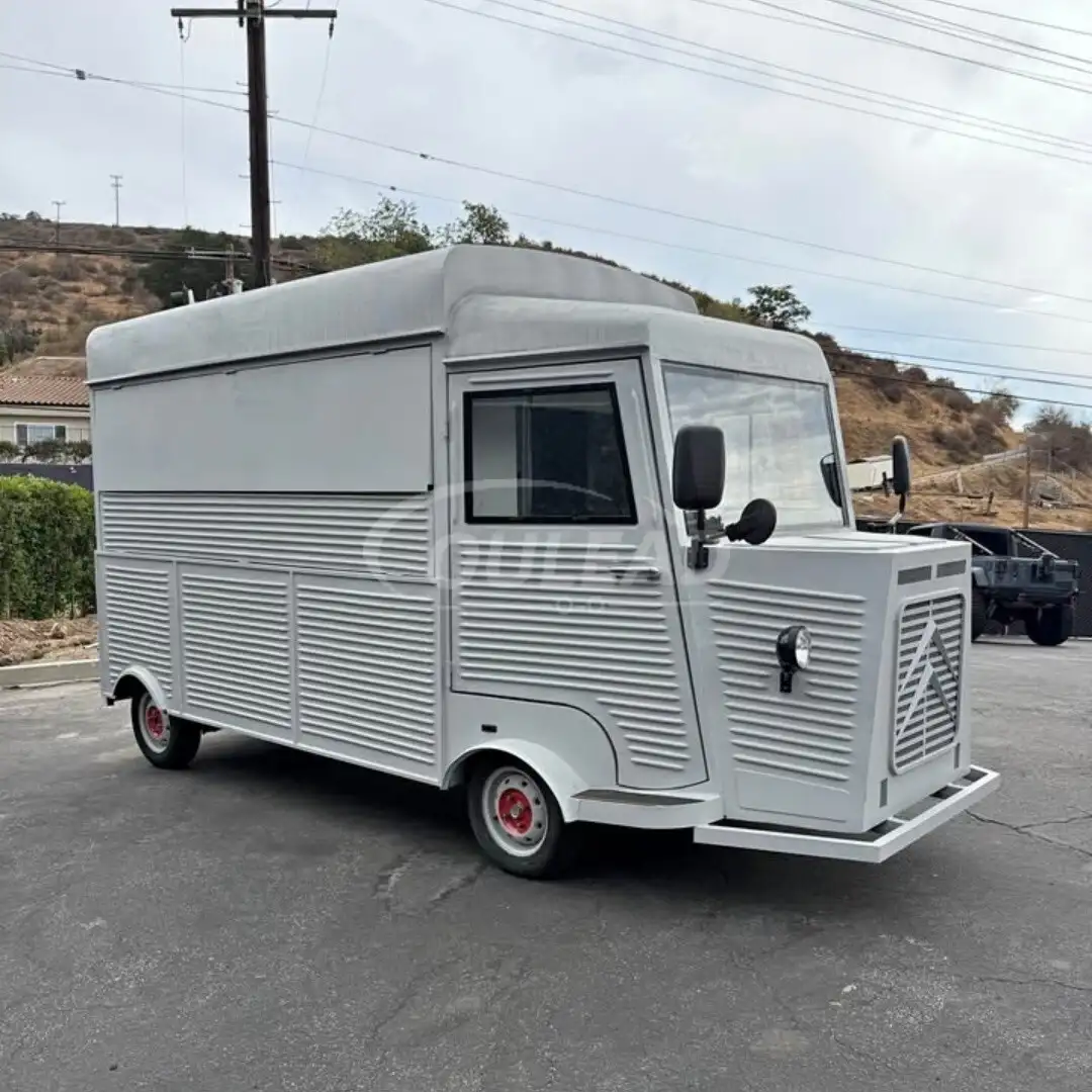Vintage - Estilo Citroën Cinza Claro - Food Truck Inspirado com Grade Distinta 1