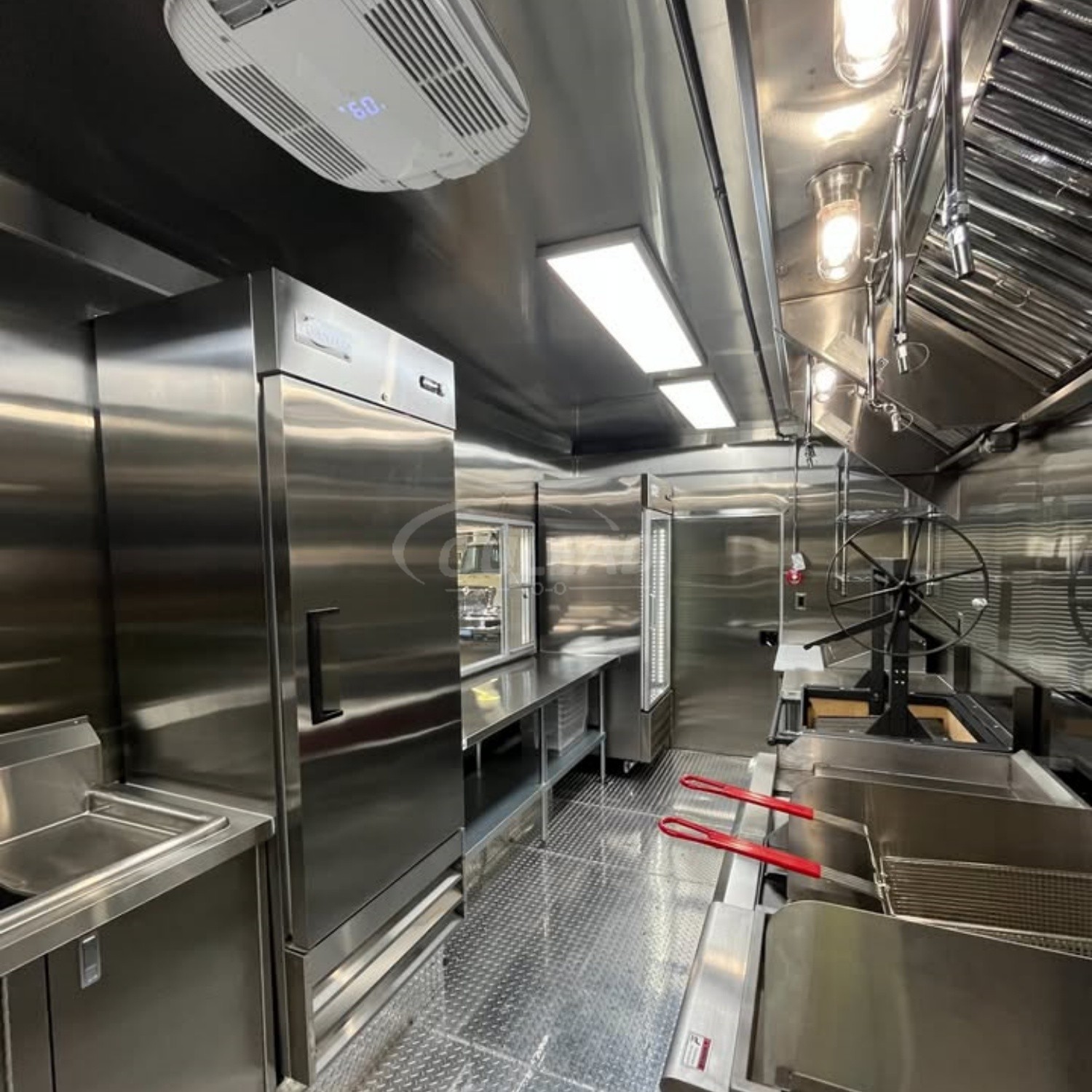 Remorque alimentaire noire moderne | Cuisine mobile industrielle | Unité de restauration 4