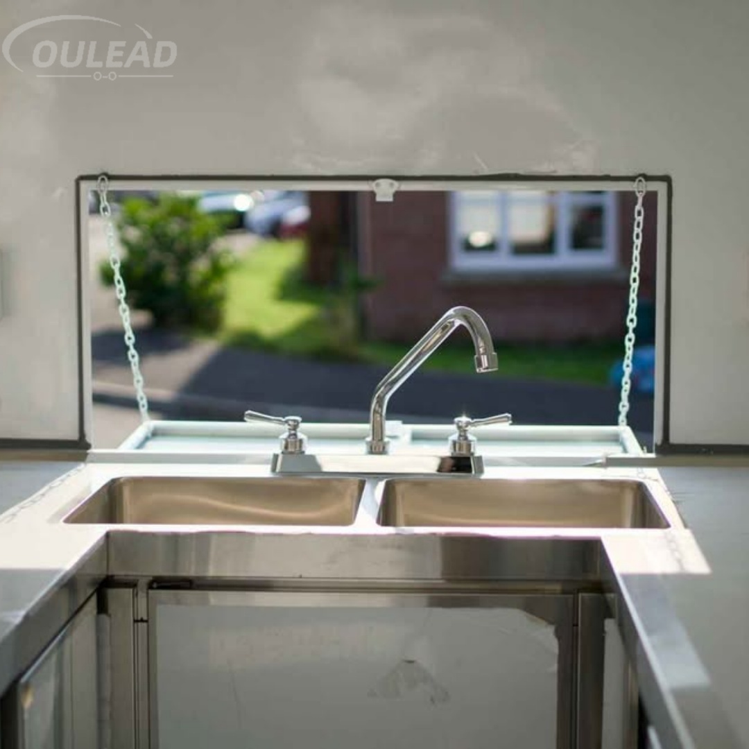 Mini Food Trailer for Sale with Serving Window and Sink 11