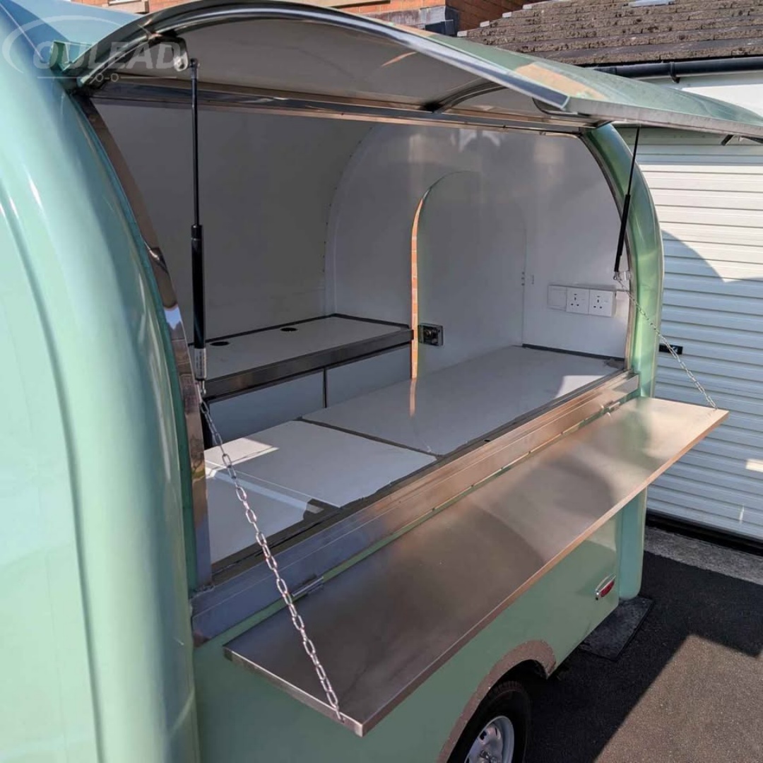 Mini Food Trailer for Sale with Serving Window and Sink 7