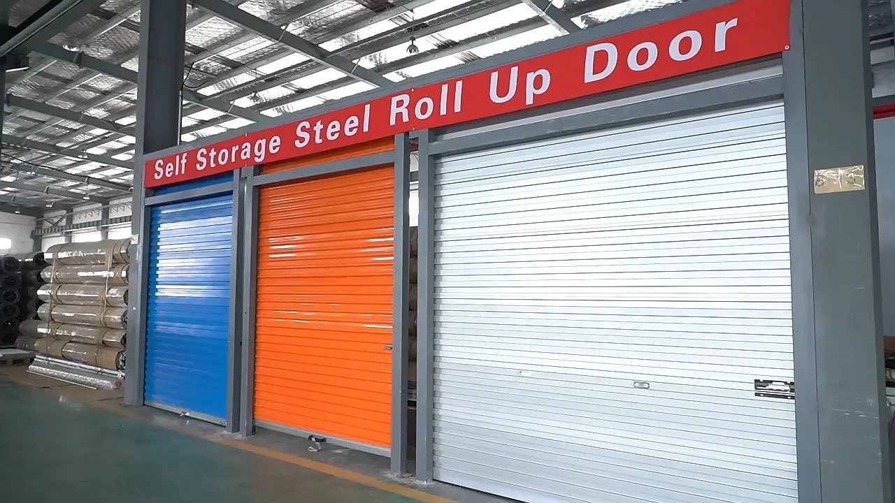 Aire vertical automático a través de la puerta del obturador del rodillo de acero 1