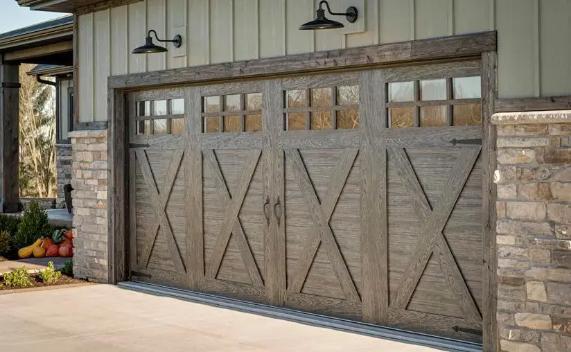 Solid wood garage door-4 1