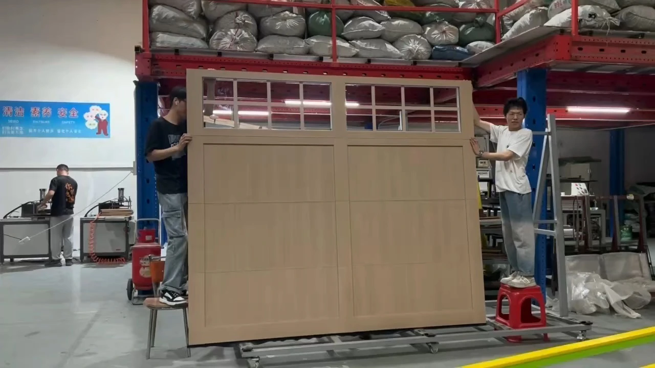 Premium Insulated Mahogany Solid Wood Garage Door | Luxury Custom Garage Entry System 1