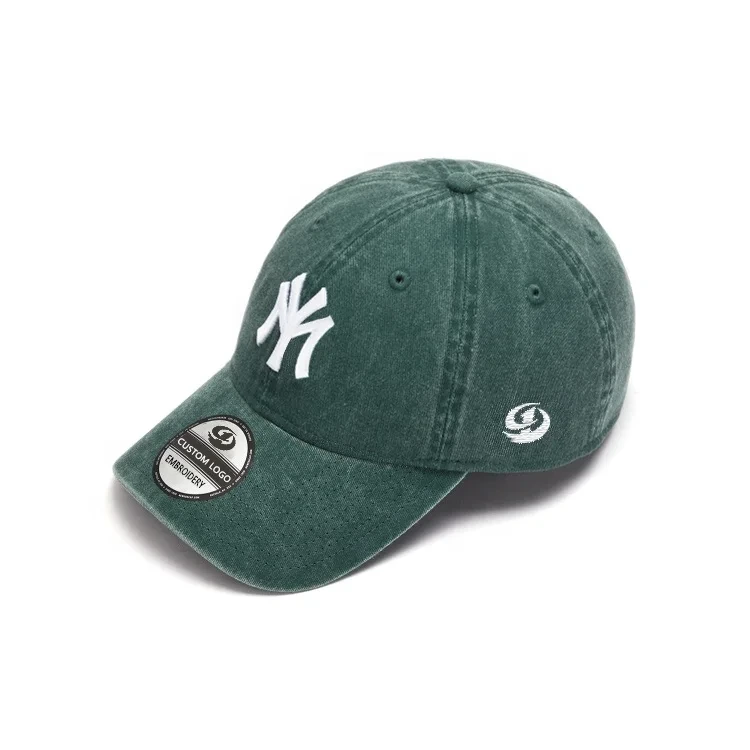 Washed cotton 6 Panel Embroidered Baseball Cap 1