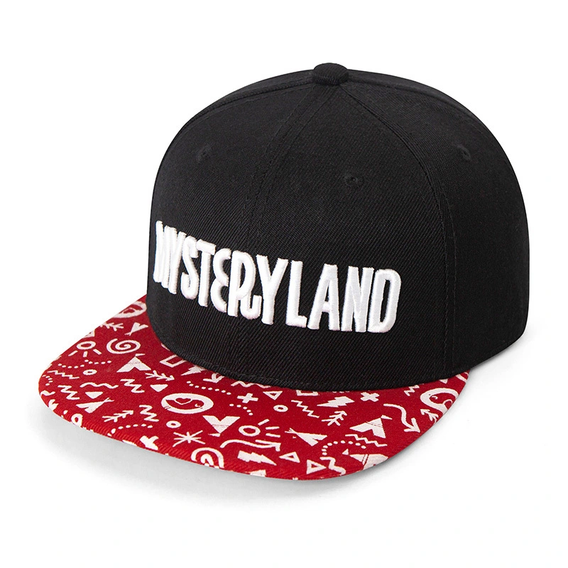 Sombrero del Snapback del bordado 3D negro casual de dos tonos Sombreros lisos de la gorra de béisbol de 6 paneles 1