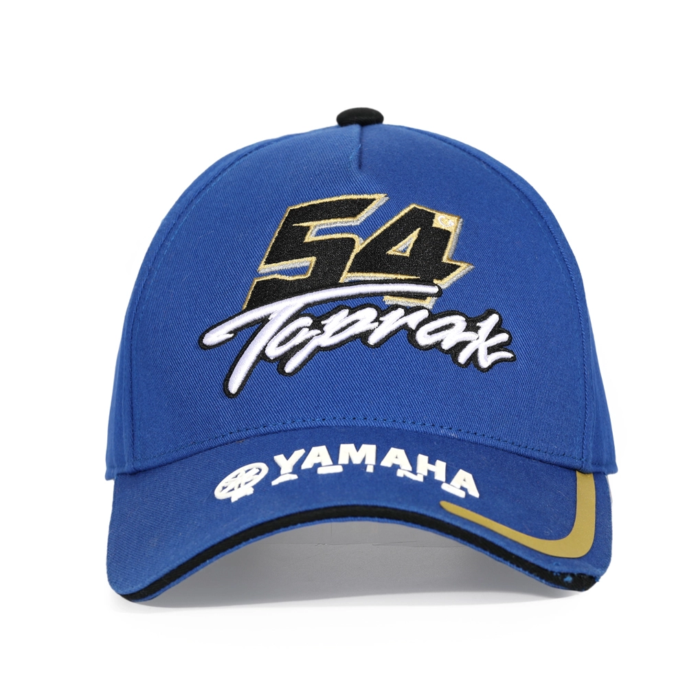 Berretto RACING blu Berretto da baseball in sandwich di cotone 100% con stampa in gomma in rilievo 1