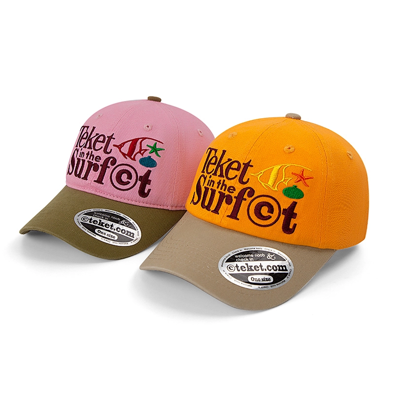 Sombrero daa de 6 paneles de dos tonos 100% algodón Gorra de béisbol suave y no estructurada 1
