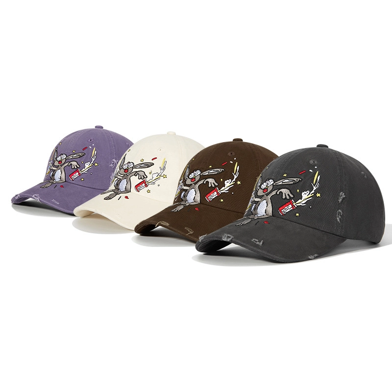 Шапка для папы Casquette с 6 панелями, кроликом, вышивкой, неструктурированный хлопок, изогнутый козырек 1