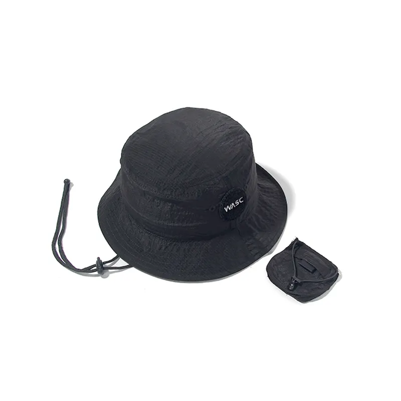 Black Nylon Bucket Hat by TANGREN 7