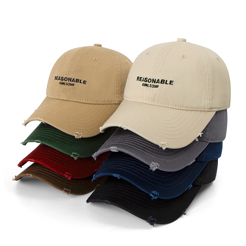 Gorra de béisbol vintage con bordado de algodón unisex 1