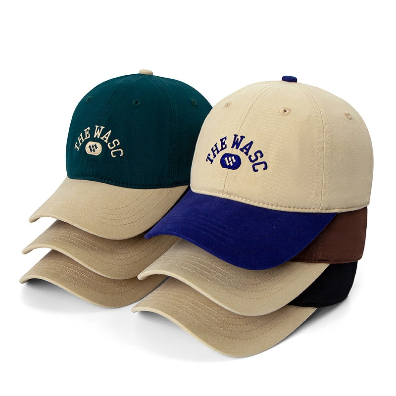 Unstructured Two-Tone Dad Hat curved brim embroidery Baseball Cap 1