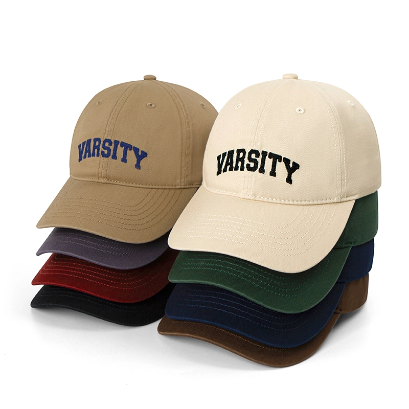 Chain-stitched embroidery Baseball Cap 6 panel Unstructured Cotton Dad Hat 1