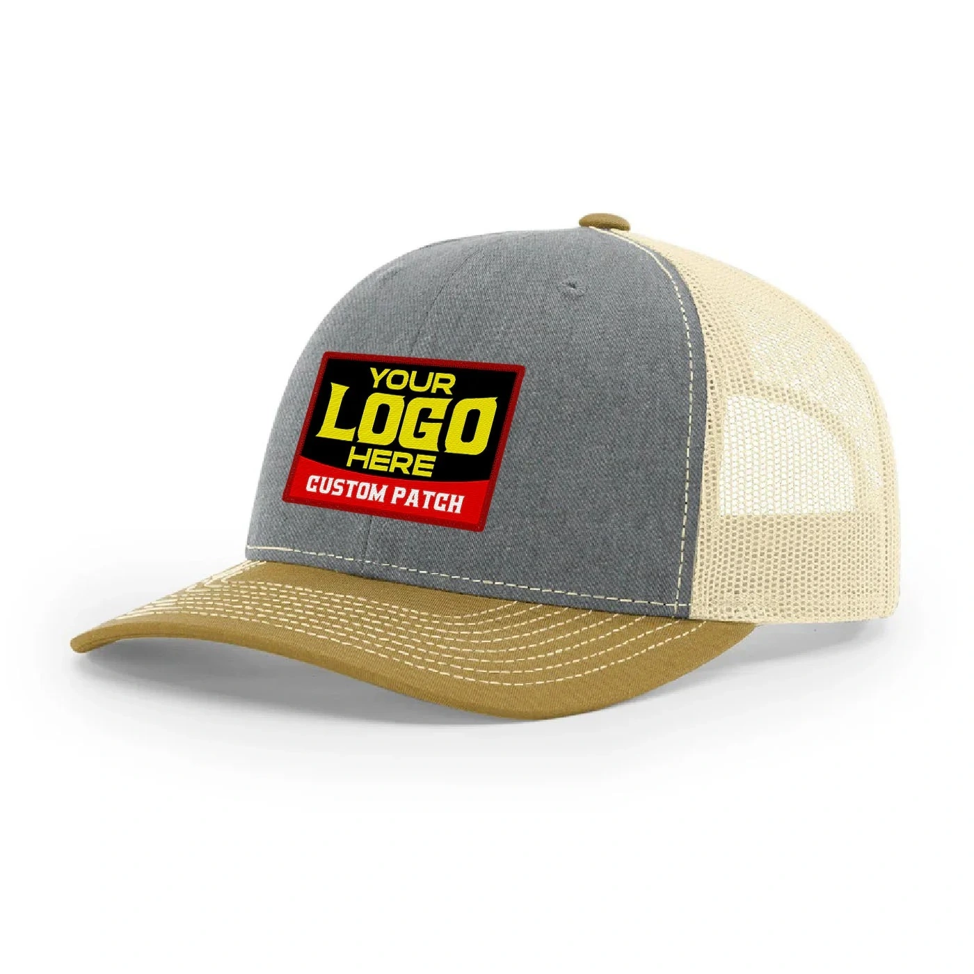 Benutzerdefinierter Stickaufnäher Richardson 112 Trucker Cap Klassische 6-Panel Mesh Baseball Cap 1