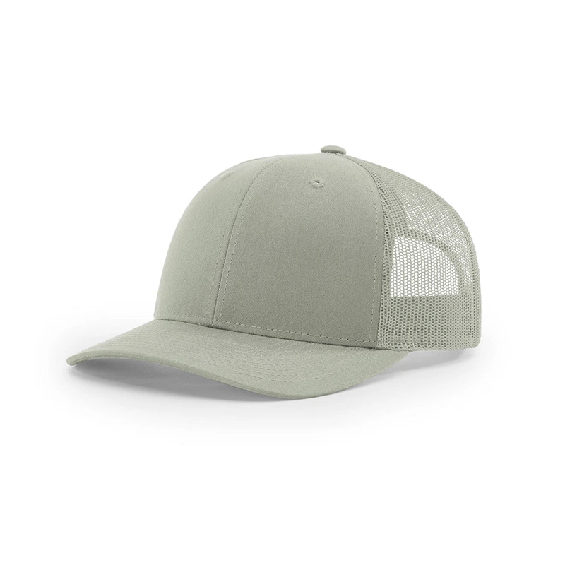 Gorra de béisbol ajustable con cierre a presión de malla Richardson 112 en blanco personalizada 1