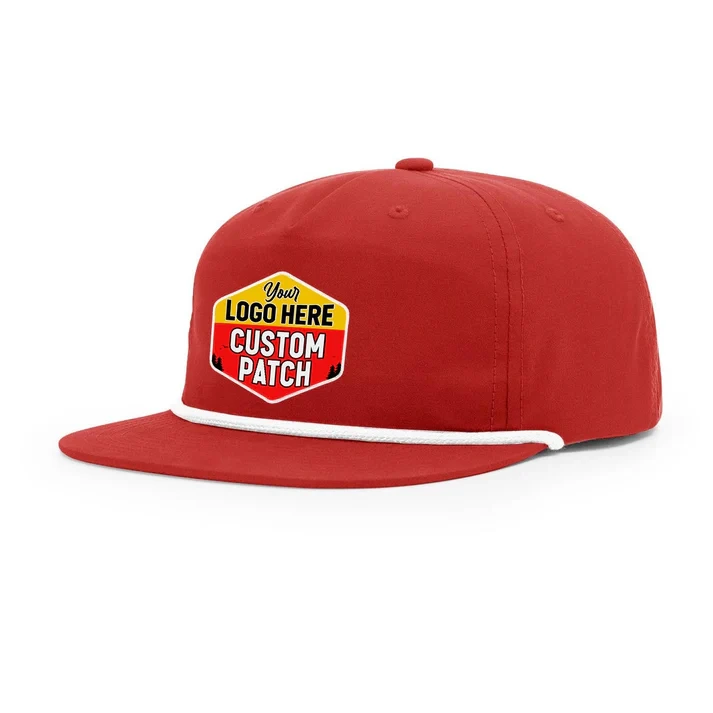 Gorra Richardson 256 con parche personalizado, gorra Grandpa Pinch de 5 paneles con cierre a presión 1