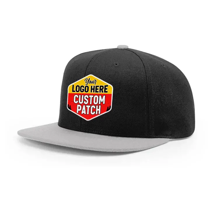Black Flat Bill Snapback by TANGREN 11