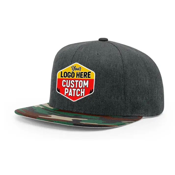 Black Flat Bill Snapback by TANGREN 9