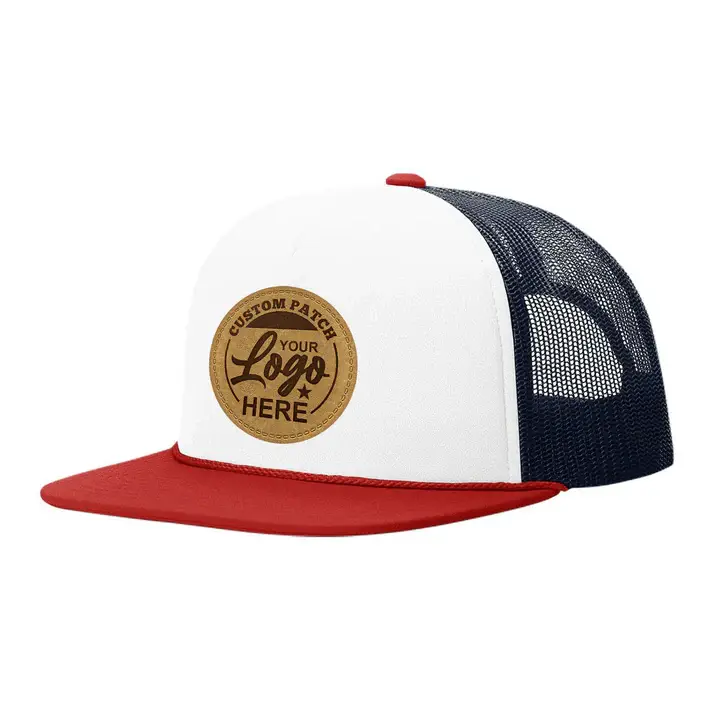 Custom Patch Richardson 113 Foamie Trucker Hat, Flat Bill Foam Snapback Cap-1 9