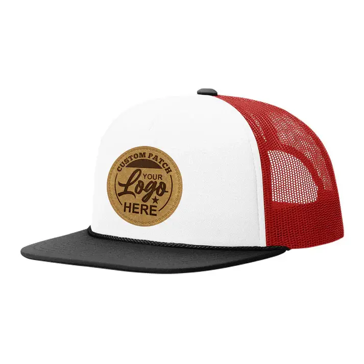 Custom Patch Richardson 113 Foamie Trucker Hat, Flat Bill Foam Snapback Cap-1 8