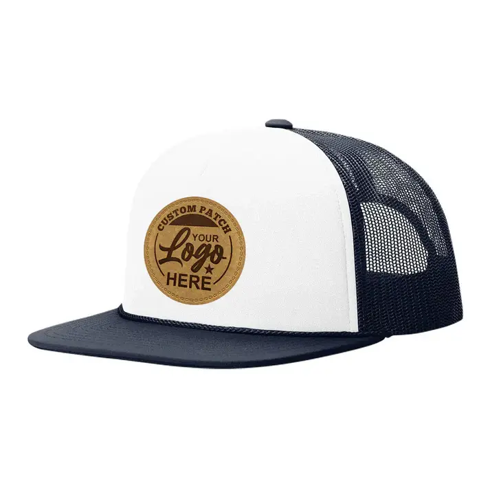 Custom Patch Richardson 113 Foamie Trucker Hat, Flat Bill Foam Snapback Cap-1 6