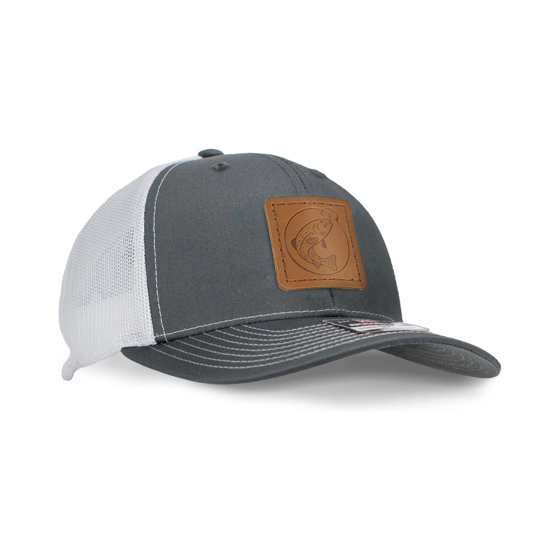 Benutzerdefinierte Richardson 112 Angeln Leder Patch MenTrucker Hut 1