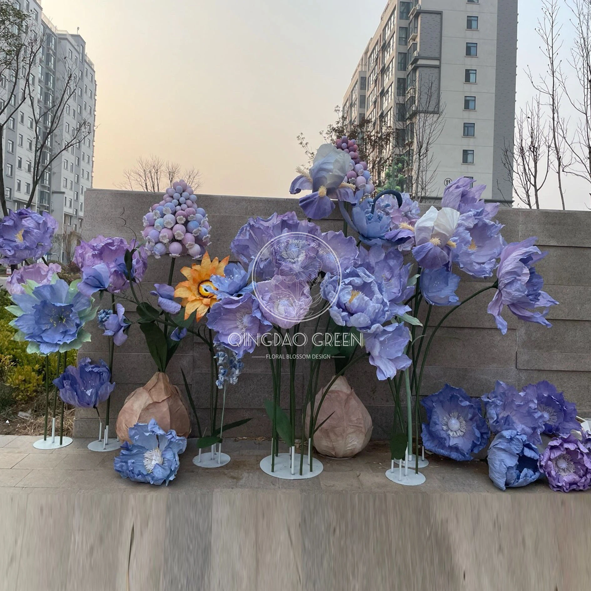 grandes décorations de fleurs