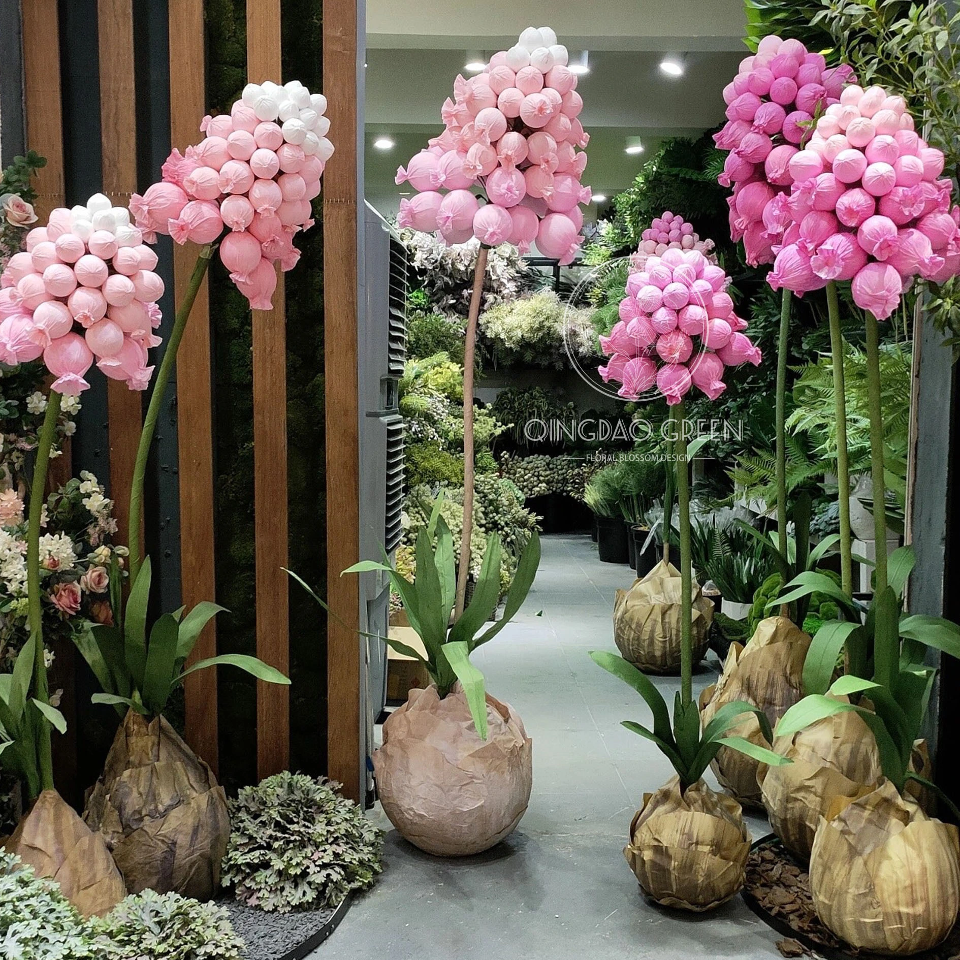 Customized Giant Handmade Paper Hyacinth Paper Art Flower