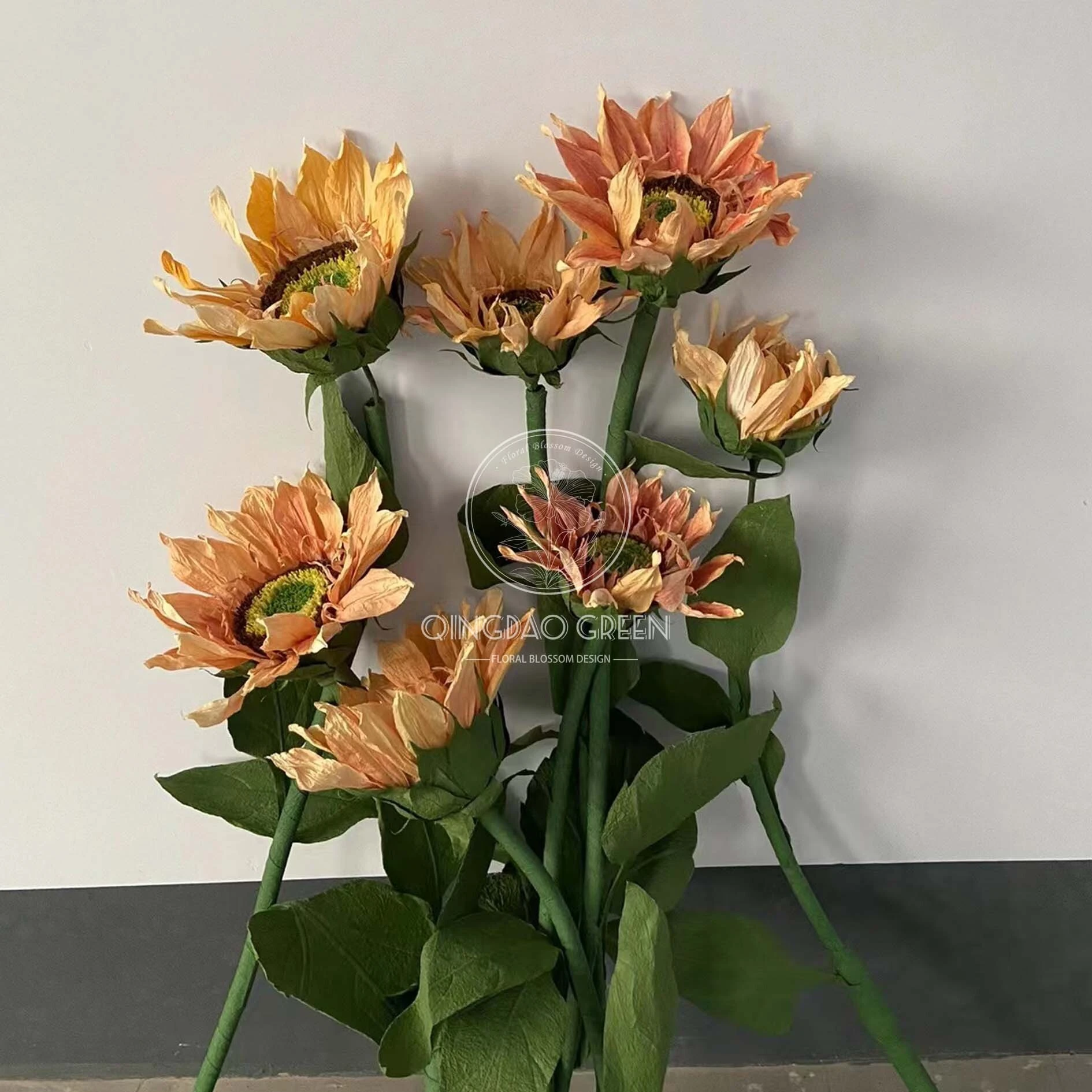 Customized Material Artificial Giant  Sunflower